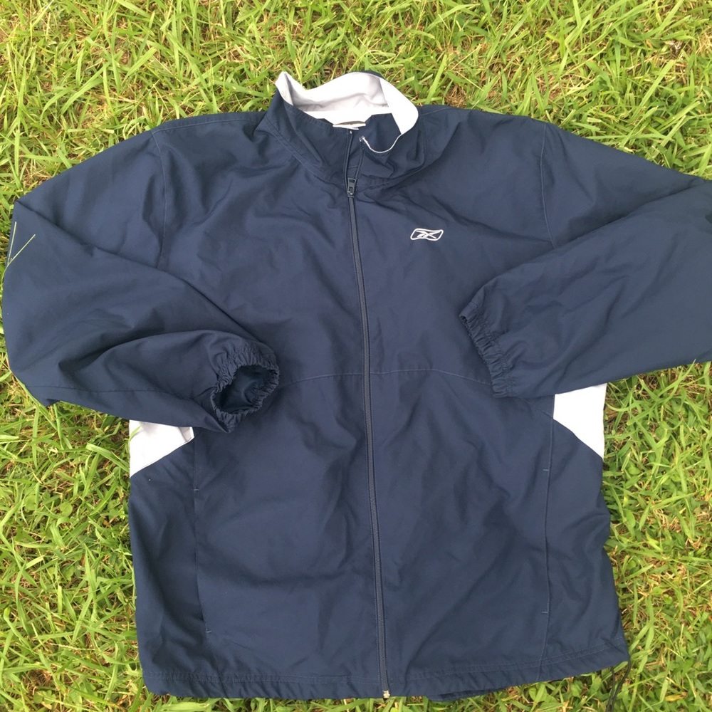 Reebok Jacket Navy Blue and White Size XL